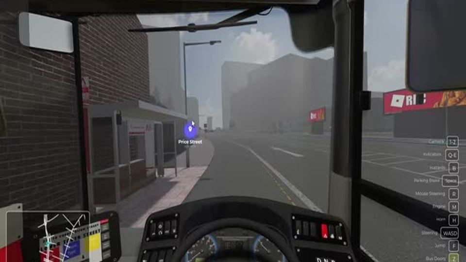 Price Street from the bus cab