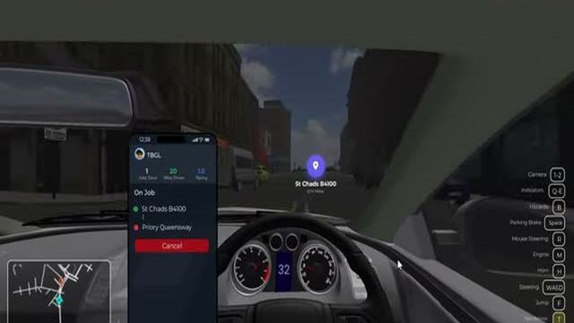 Taxi runs across the centre screenshot